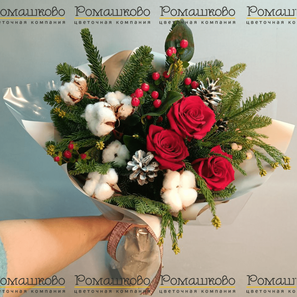 Новогодняя композиции «Волшебный иней»