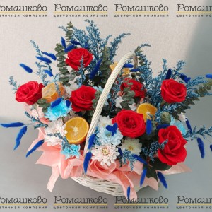 Превью Корзина с цветами «Стиль и Цветы»