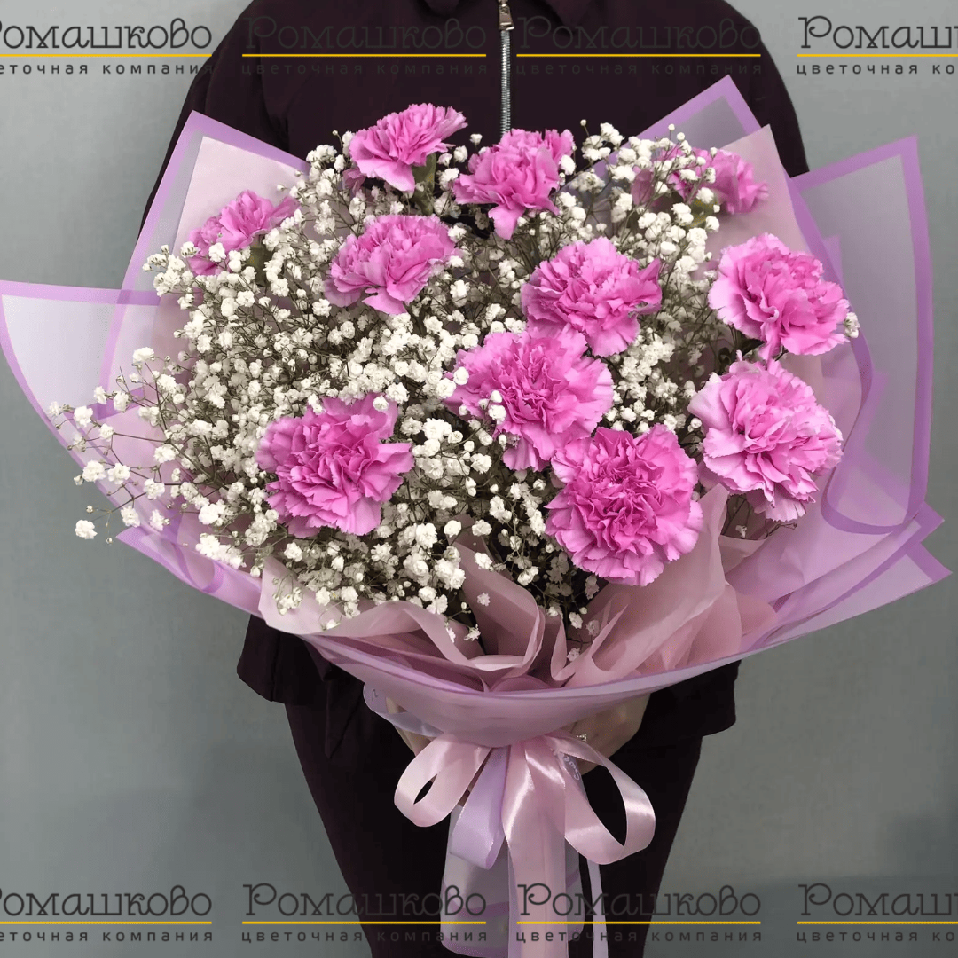 Букет из гвоздик «Шепот весны»