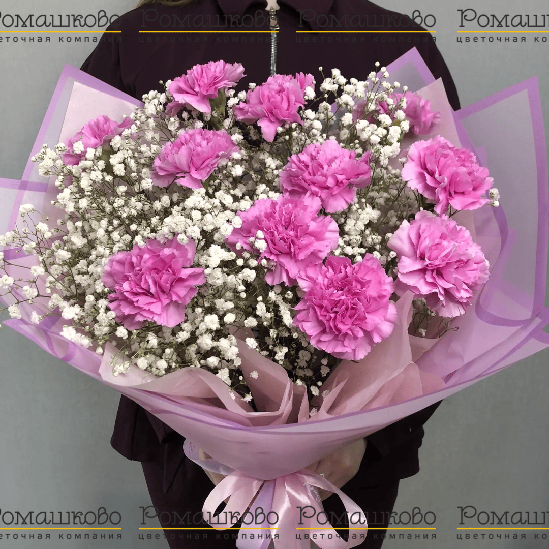 Букет из гвоздик «Шепот весны»